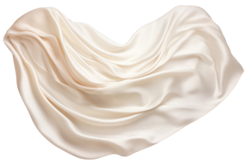 Silk fabric isolated on transparent background