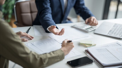 Corporate Collaboration Two Entrepreneurs Engaged in a Productive Business Meeting