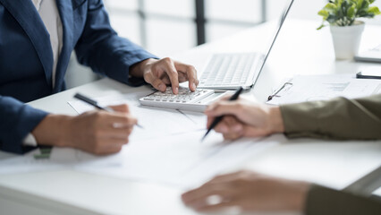 Corporate Collaboration Two Entrepreneurs Engaged in a Productive Business Meeting