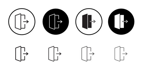 Sign out icon Isolated flat vector in outline