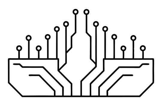 recommend clip art: Circuit Board vector | isolated vector silhouette illustration on white background