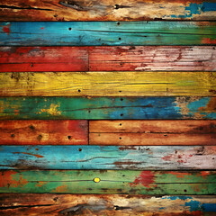 background featuring old, grungy, and colorful wood.