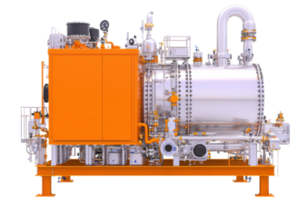 Industrial machinery, white background