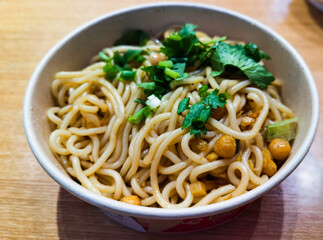 Chinese traditional  food dry noodles 