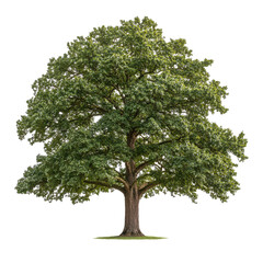 Fototapeta premium Lush green tree, white background