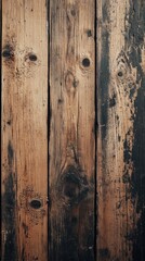 Obraz premium A rustic wooden plank texture background, high resolution with visible grains and knots, perfect for natural and earthy designs