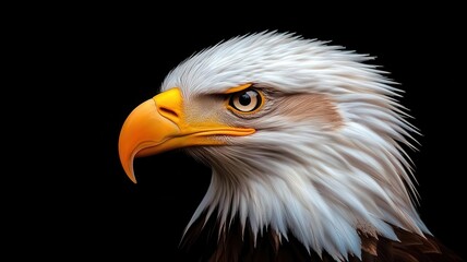 Obraz premium Shot of a Philippine eagle s face, emphasizing its powerful beak, sharp eyes, and the fine details of its feathers