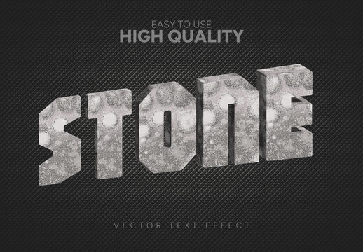 Stone Text Effect Design