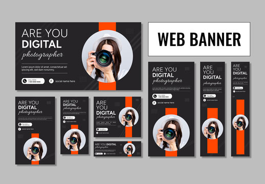 Digital Photography Web Banner Set