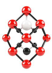 Fototapeta premium Molecular structure model, white background