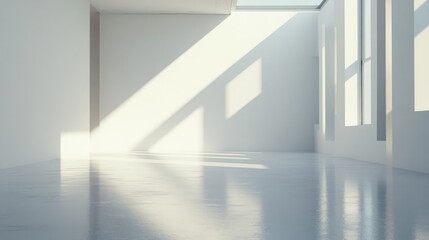 Obraz premium Bright Minimalist Interior Space with Light Shadows