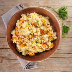 homemade creamy pumpkin risotto