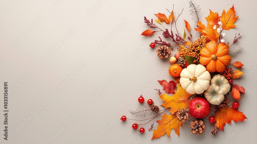 Poster a sophisticated blend of fall colors in a subtle gradient, transitioning from warm terracotta to sof