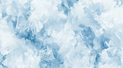 Obraz premium A seamless ice texture background, cold and frosty with intricate ice crystal patterns in shades of light blue and white