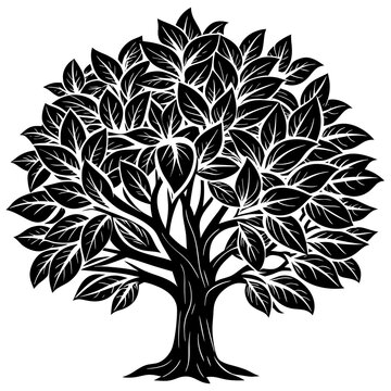 recommend clip art: Rubber fig tree silhouette 
                    