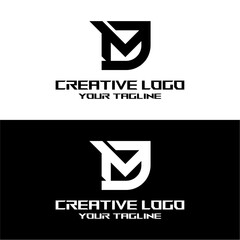 creative letter logo dm desain vektors