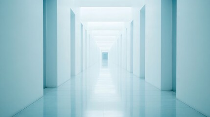 Bright Minimalist Hallway with Soft Lighting