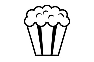 Popcorn icon vector, Popcorn box icon symbol vector illustration