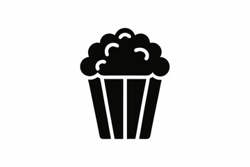 Popcorn icon vector, Popcorn box icon symbol vector illustration