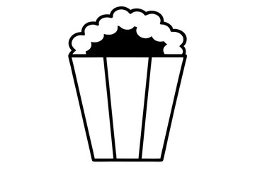 Popcorn icon vector, Popcorn box icon symbol vector illustration