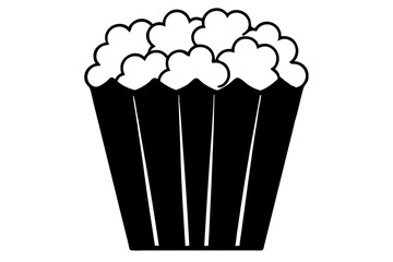 Popcorn icon vector, Popcorn box icon symbol vector illustration