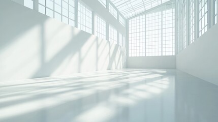 Fototapeta premium Bright and Spacious Empty Indoor Room with Natural Light