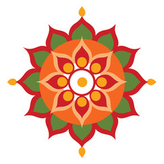 Indian Traditional Mandala Art Design Vector Spiritual Pattern