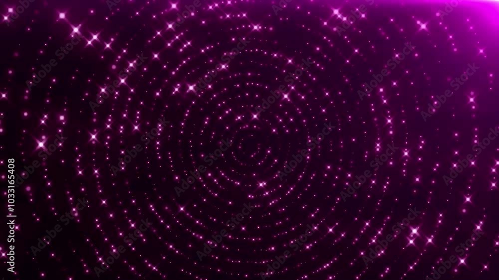 Wall mural abstract pink sparkle background with a circular pattern of lights.