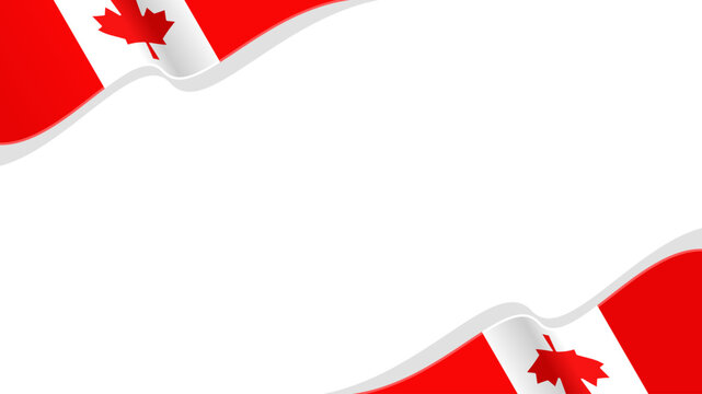 wavy canada flag vector background with copy space for text. canada national day