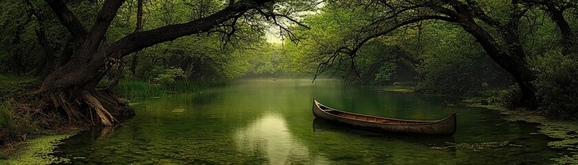 Tranquil Water Reservoir Surrounded by Lush Greenery