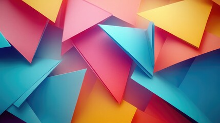 Obraz premium Colorful Paper Shapes for Creative Backgrounds