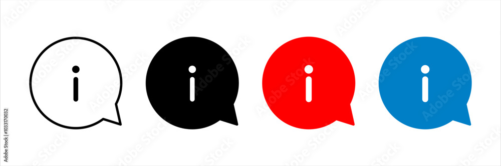 Poster information icon set. more information sign. for mobile concept and web design. vector illustration 