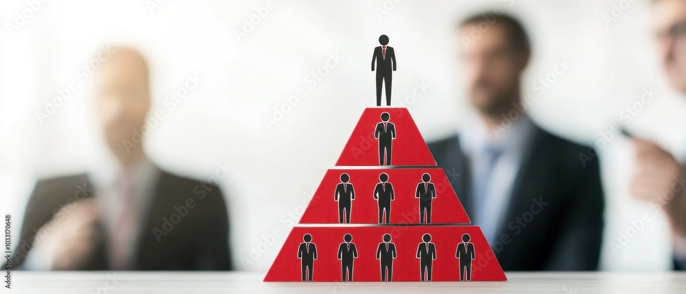 Poster dynamic business meeting illustration an insightful visualization of team structures and leadership 