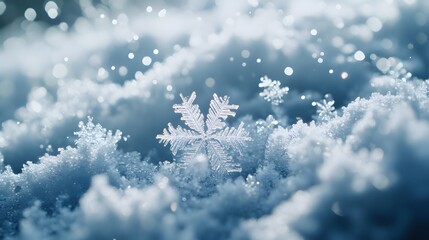 Snow. Realistic snow overlay background. Snowfall, snowflakes in different shapes and forms