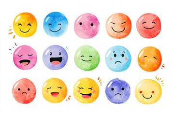 Generate an emoji sheet with various expressions and emotions