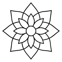 traditional simple design mandala