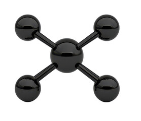 3D molecular model on white background