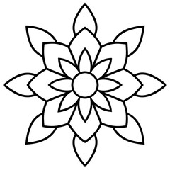 illustration of lotus flower design mandala