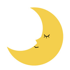 顔が描いてある三日月