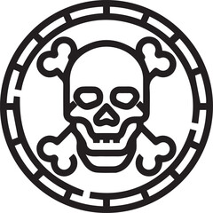 Skull icon symbol vector image illustration

