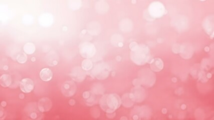 A bright coral pink background with subtle light flares, creating a playful and trendy mood
