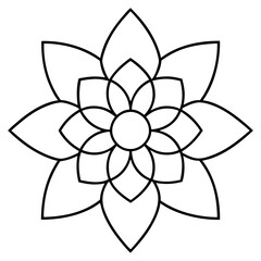 illustration of a flower mandala