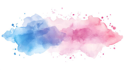 Obraz premium Pastel Watercolor Background, soft hues blending seamlessly, isolated design on white, ideal for digital projects and creative layouts
