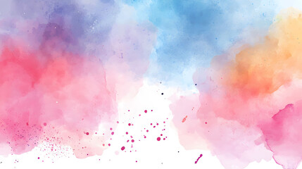 Pastel Watercolor Background, soft hues blending seamlessly, ideal for digital designs, presentations, and creative projects, clean white backdrop