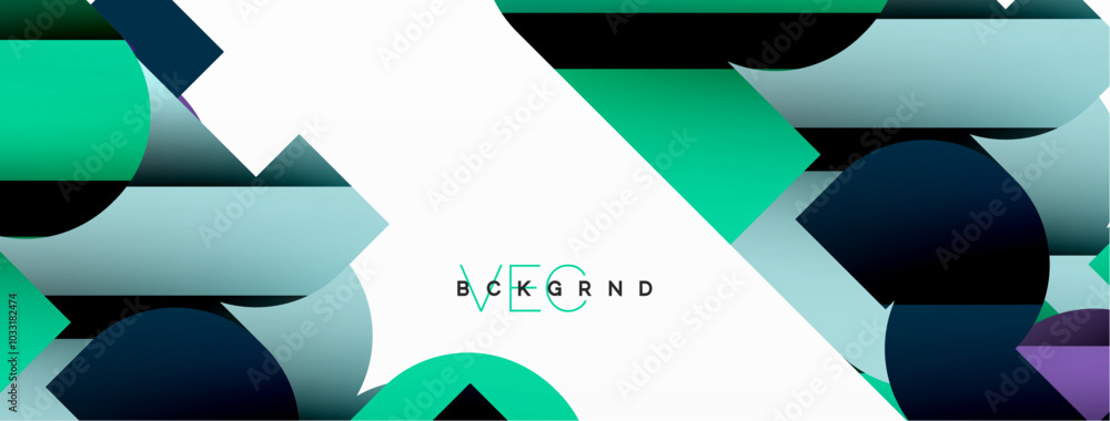 Aufkleber abstract background. colorful geometric curve shapes with black shadow lines effects