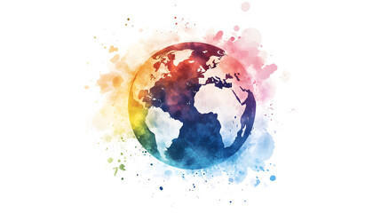 Visions of Tomorrow, an abstract representation of humanity's aspirations for Earth's future, featuring soft gradients and dynamic brush strokes.