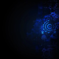 Obraz premium Abstract blue digital technology background