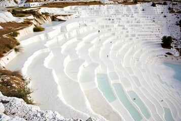 Pamukkale Turkey Terraces of mineral rich thermal waters appeari