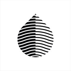 Water Drops with the concept of Data Technology Logo Design