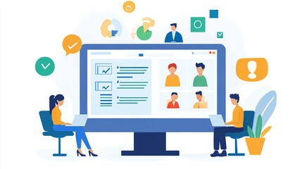 Fototapeta premium Keeping track of customer preferences, purchase history, and feedback through CRM software allows businesses to develop targeted marketing strategies and personalized offers.